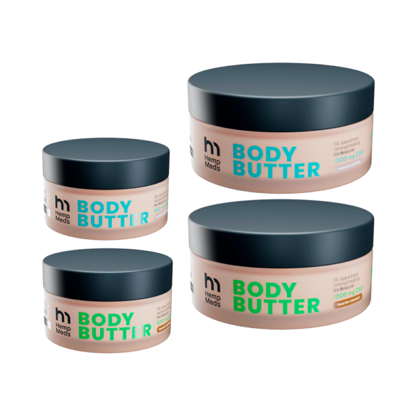 CBD Body Butters. Available in 4 presentations